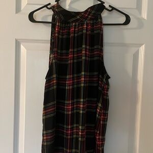 Plaid JCrew top